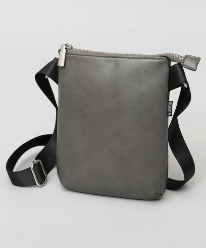 【A.M.S.】REGiSTA聯名 牛床革真皮時尚直式斜背包/肩背包