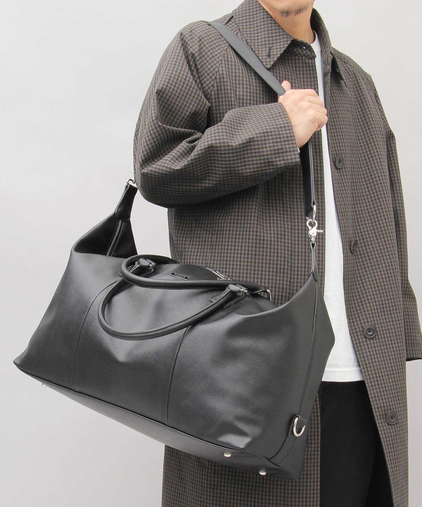 【A.M.S.】REGiSTA聯名 大容量防潑水摩洛哥皮旅行波士頓包