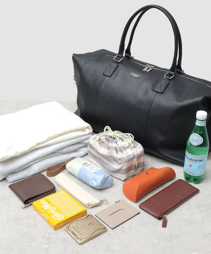 【A.M.S.】REGiSTA聯名 大容量防潑水摩洛哥皮旅行波士頓包