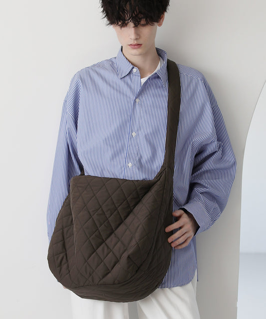 【ASTRONOMY】菱格紋絎縫超大肩背包 斜背包