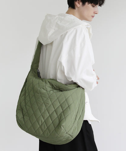 【ASTRONOMY】菱格紋絎縫超大肩背包 斜背包