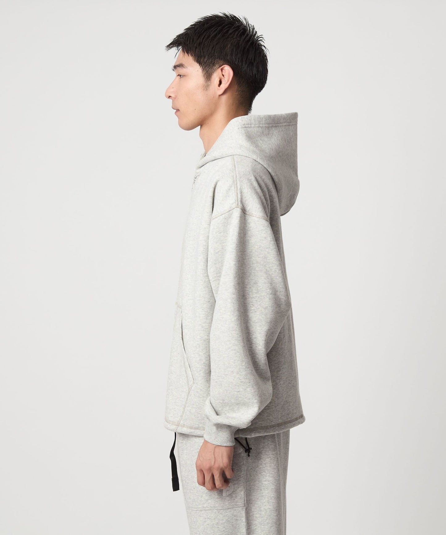 【GLR】縫線設計 保暖刷毛抽繩拉鍊連帽外套