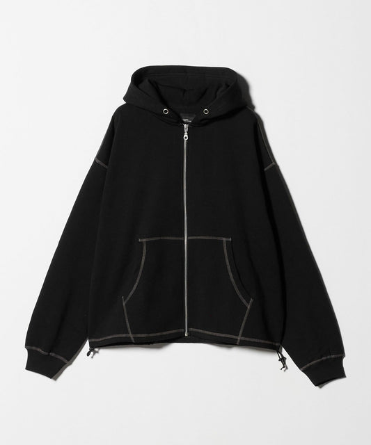 【GLR】縫線設計 保暖刷毛抽繩拉鍊連帽外套