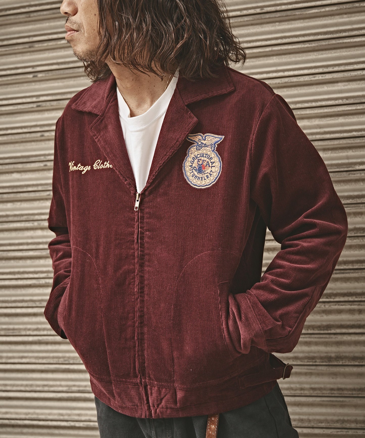 【ROOP TOKYO】ALL RUNS 刺繡拼布FFA燈芯絨夾克 外套