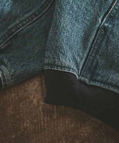 【ROOP TOKYO】ALL RUNS 復古仿舊寬版牛仔連帽外套