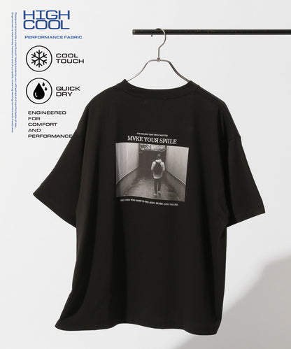 【RAGEBLUE】接觸冷感｜HIGH COOL 單色照片印花 T恤 短T