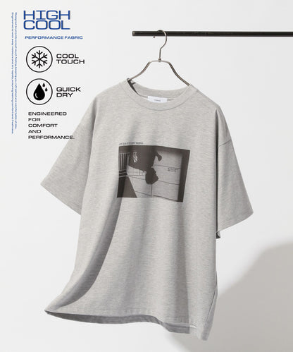 【RAGEBLUE】接觸冷感｜HIGH COOL 單色照片印花 T恤 短T