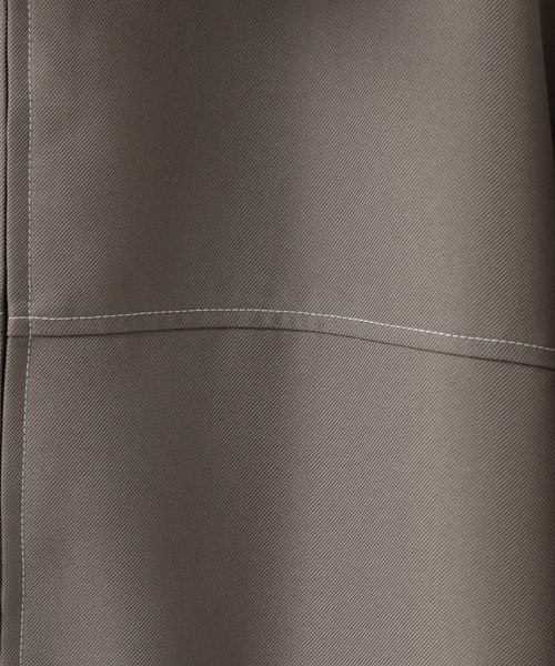 【RAGEBLUE】 雙色縫線Oversize寬版短袖拉鍊襯衫