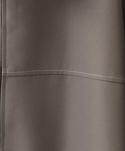 【RAGEBLUE】 雙色縫線Oversize寬版短袖拉鍊襯衫