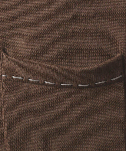 【RAGEBLUE】 時尚簡約雙色縫線開襟衫