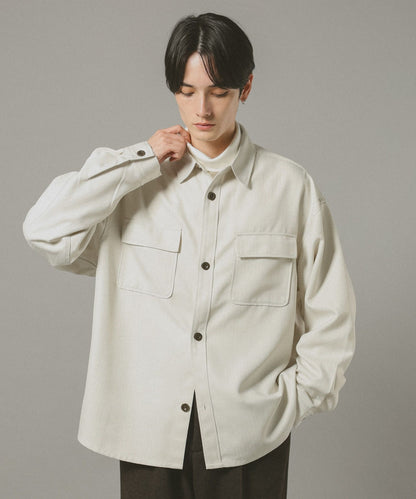 【RAGEBLUE】 仿粗花呢質感抗皺寬版襯衫