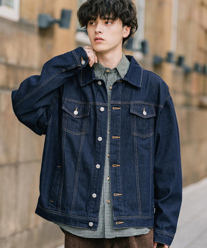 【Rocky Monroe】復古感寬鬆版 3rd Type 牛仔外套