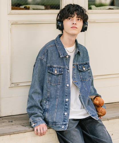 【Rocky Monroe】復古感寬鬆版 3rd Type 牛仔外套