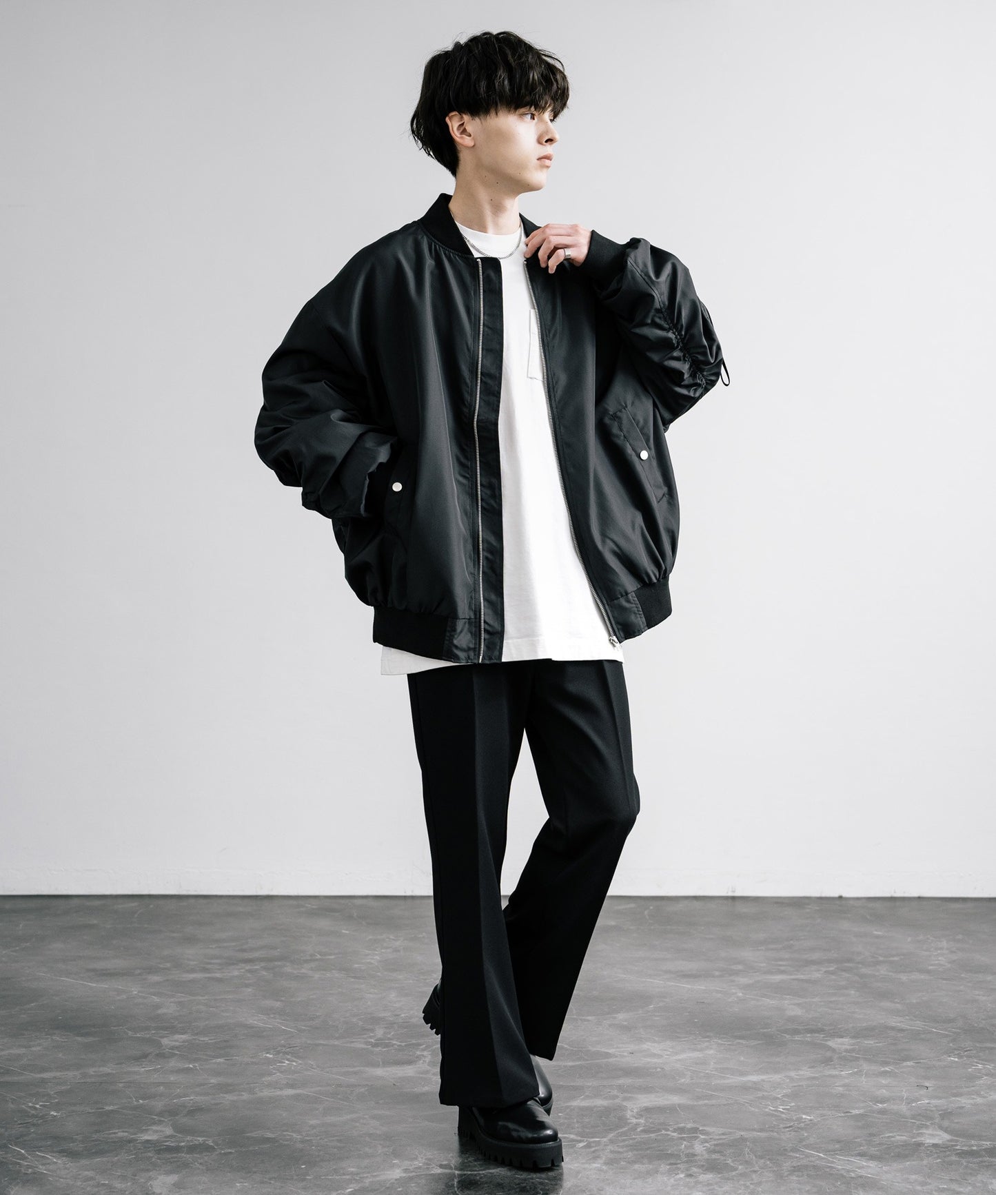 【Rocky Monroe】DEWSPO機能面料｜寬版 MA-1 飛行夾克 / 軍裝外套