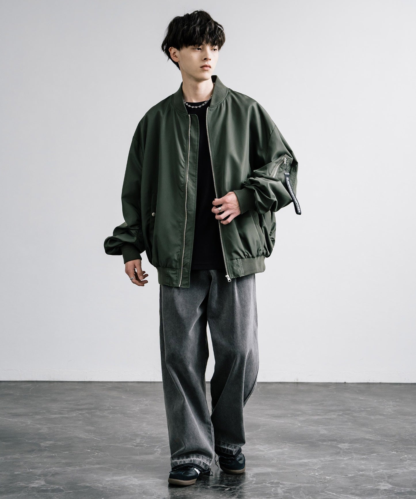 【Rocky Monroe】DEWSPO機能面料｜寬版 MA-1 飛行夾克 / 軍裝外套