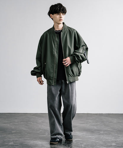 【Rocky Monroe】DEWSPO機能面料｜寬版 MA-1 飛行夾克 / 軍裝外套