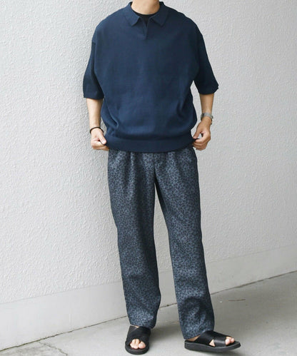 【SHIPS】亞麻混紡細針織開領 Polo 衫