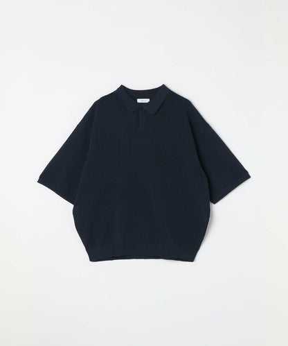 【SHIPS】亞麻混紡細針織開領 Polo 衫