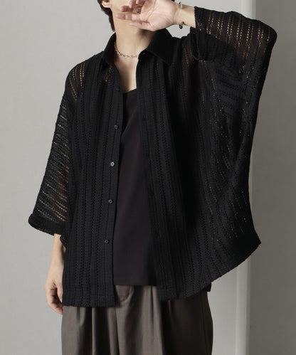 【Art re A】 welise 時尚透明蝙蝠袖襯衫