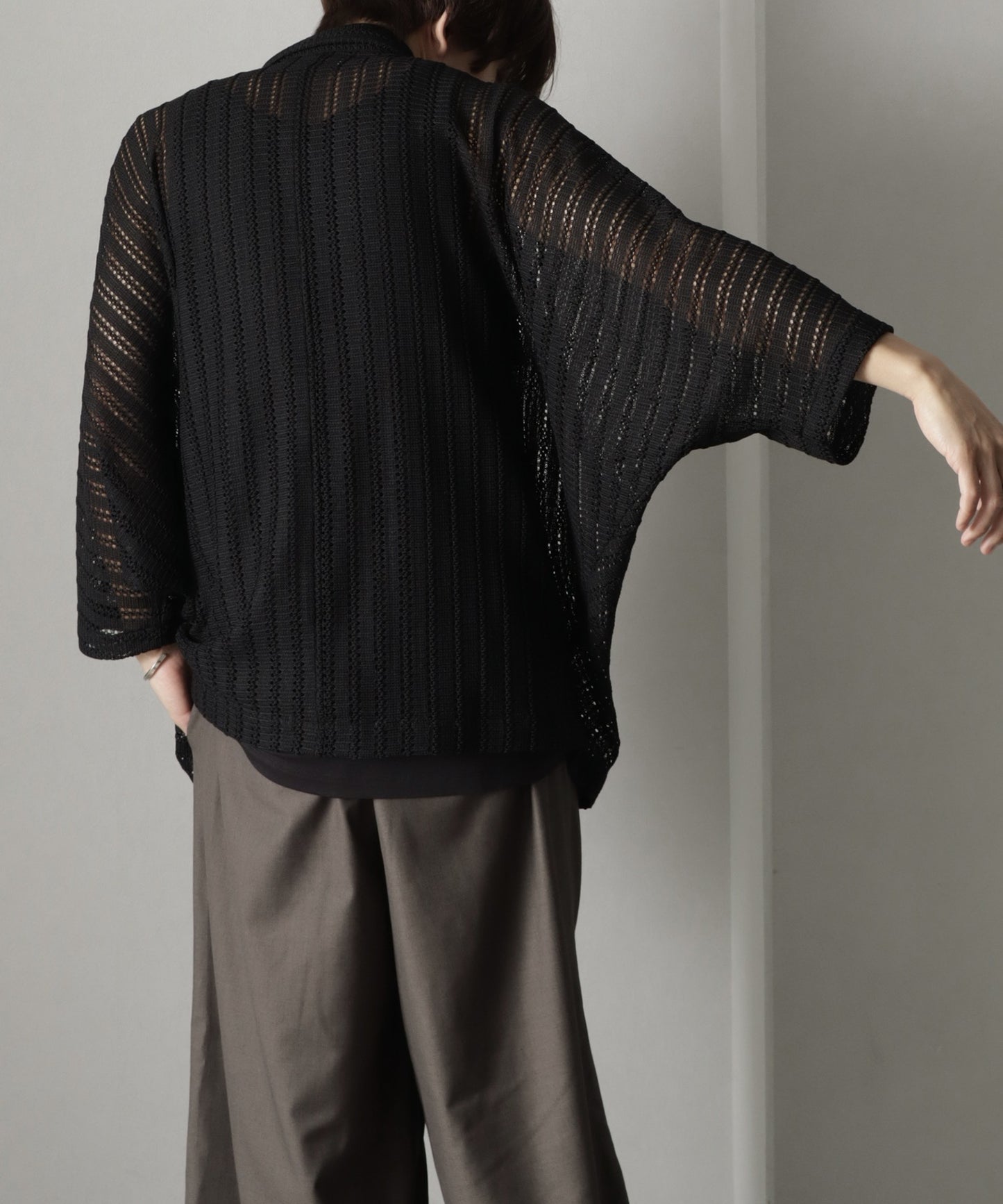 【Art re A】 welise 時尚透明蝙蝠袖襯衫