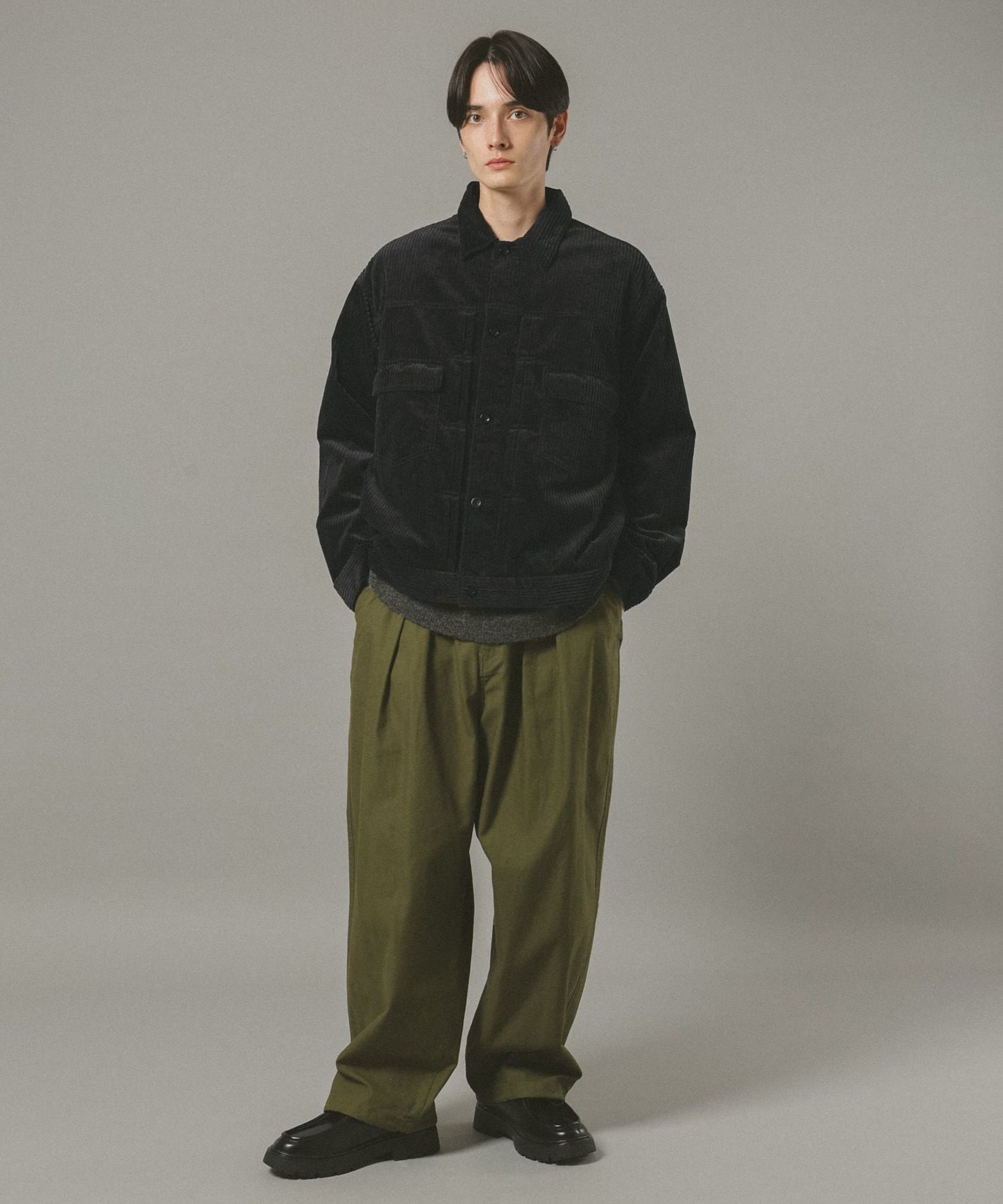 【RAGEBLUE】燈芯絨牛仔襯衫外套