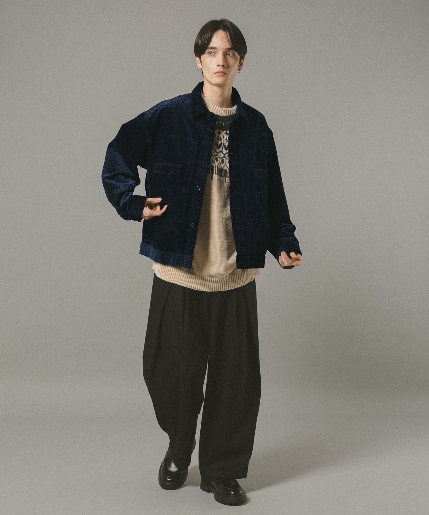 【RAGEBLUE】燈芯絨牛仔襯衫外套