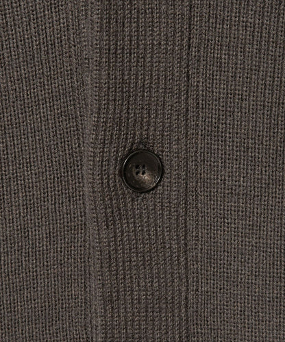 【BEAUTY&YOUTH】WARDROBE SMART系列 羊毛混紡羅紋編織圍領開襟外套