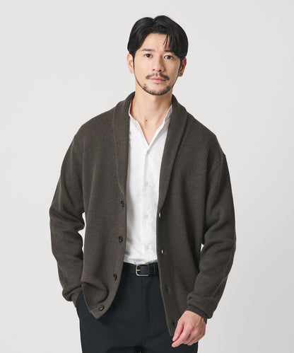 【BEAUTY&YOUTH】WARDROBE SMART系列 羊毛混紡羅紋編織圍領開襟外套