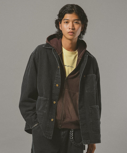 【RAGEBLUE】 復古質感丹寧 × 厚棉帆布工作外套