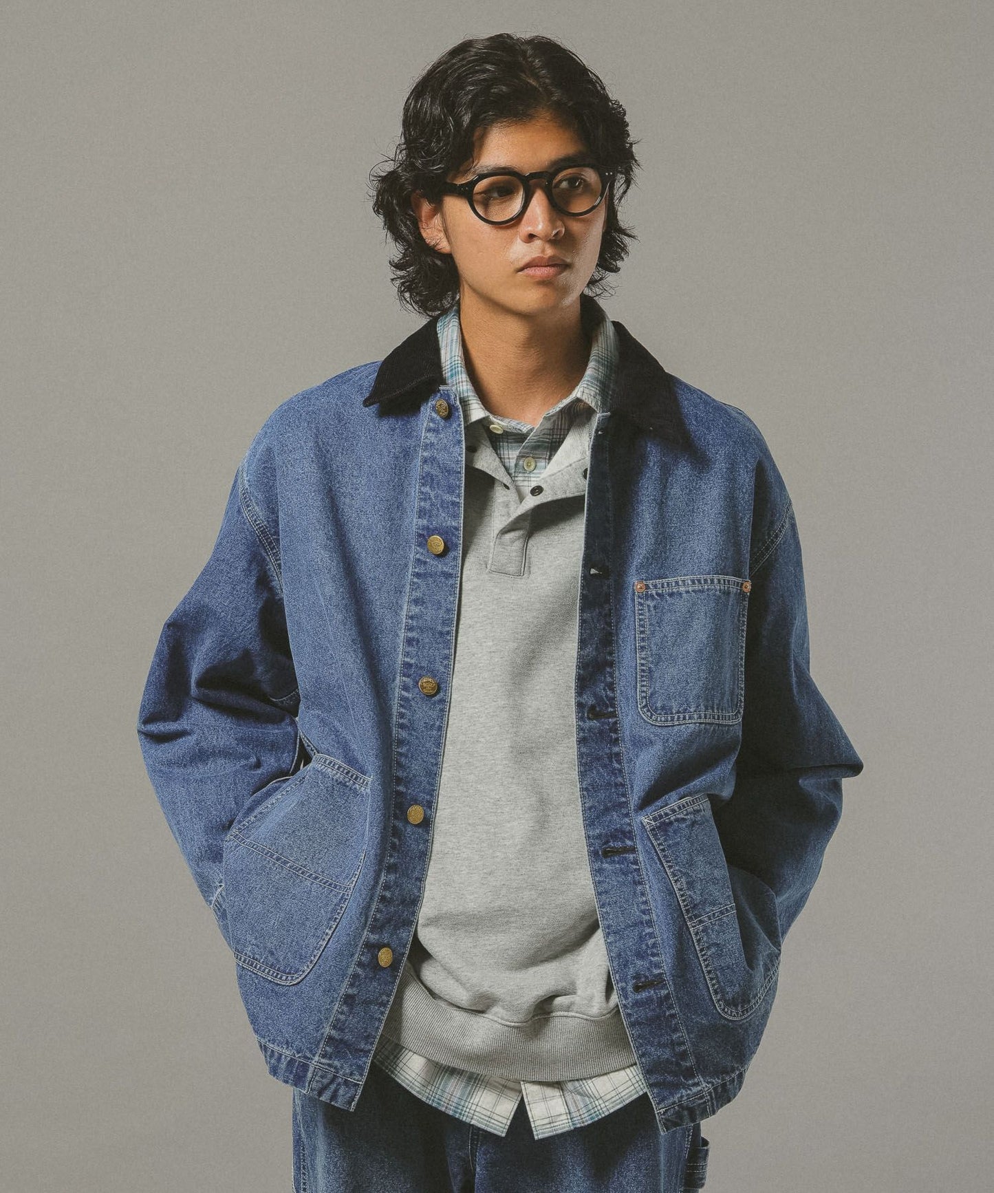 【RAGEBLUE】 復古質感丹寧 × 厚棉帆布工作外套