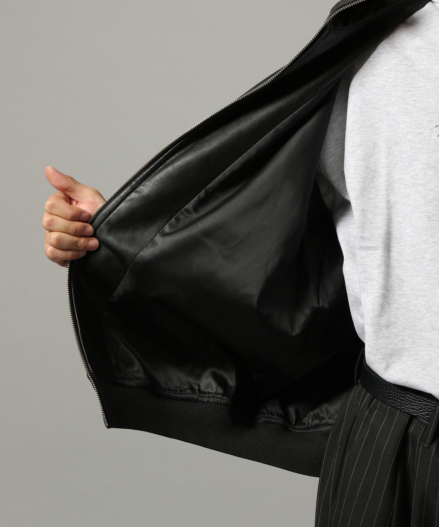 【RAGEBLUE】 質感PU皮革連帽外套