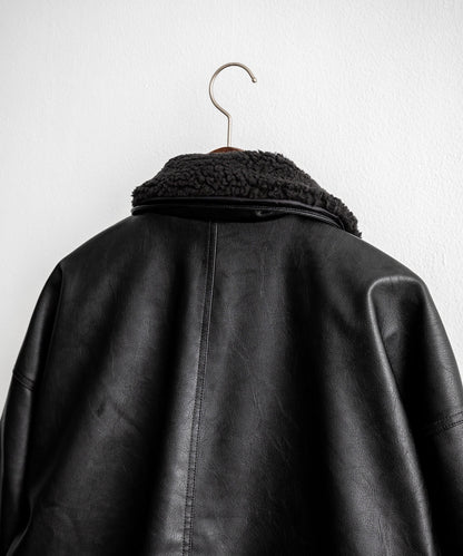 【Rocky Monroe】寬鬆版PU皮革G-1飛行外套 飛行夾克/可自由更換毛領