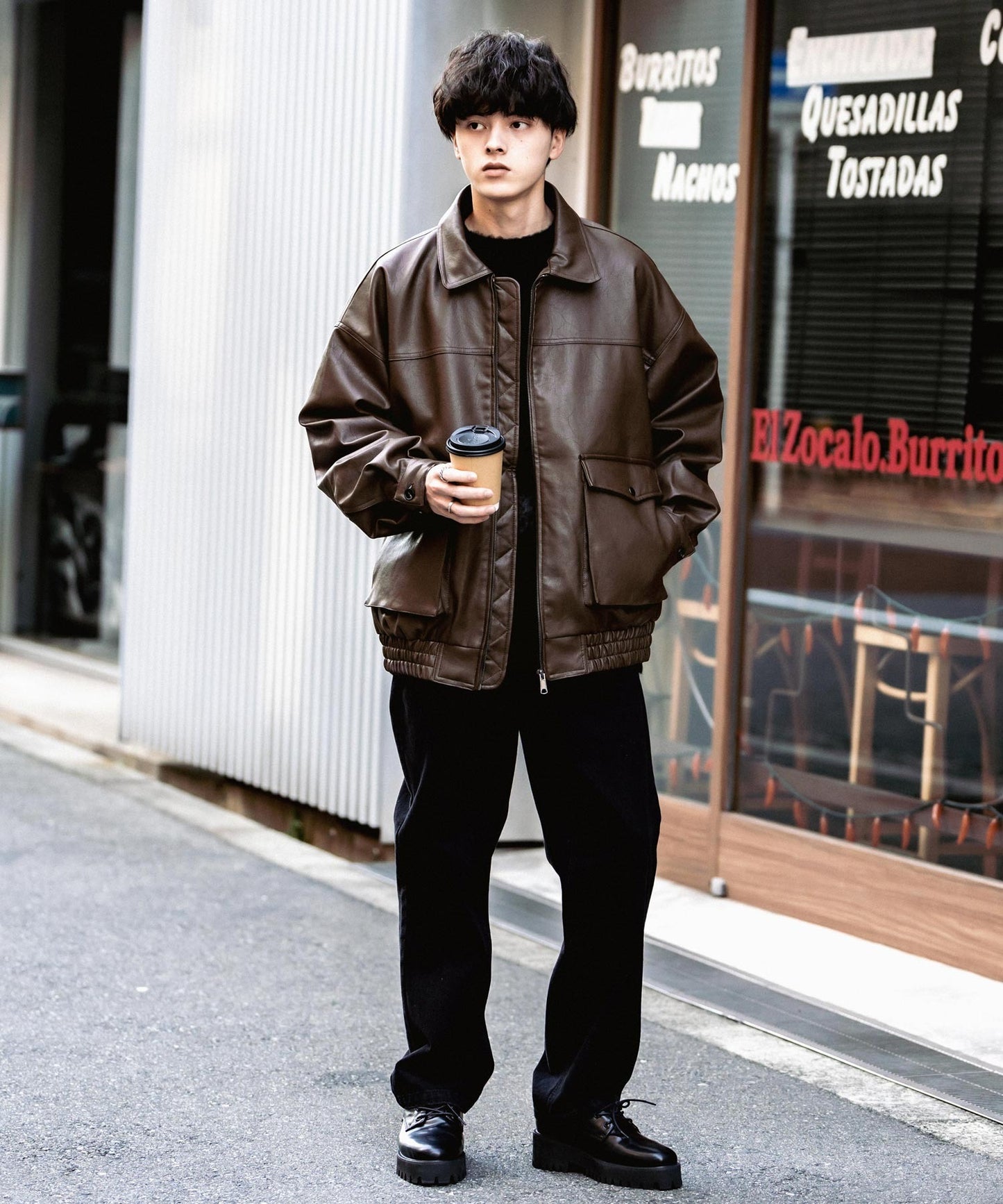 【Rocky Monroe】寬鬆版PU皮革G-1飛行外套 飛行夾克/可自由更換毛領