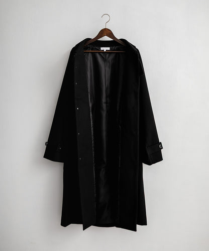 【Rocky Monroe】寬鬆版 T/M 萊格蘭袖長版單排扣大衣/兩用下巴帶立領設計