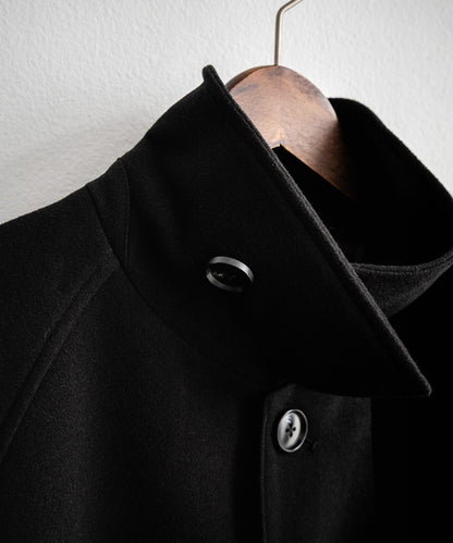 【Rocky Monroe】寬鬆版 T/M 萊格蘭袖長版單排扣大衣/兩用下巴帶立領設計