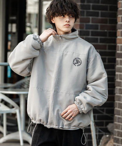 【Rocky Monroe】雙面設計 寬鬆版立領長毛絨外套