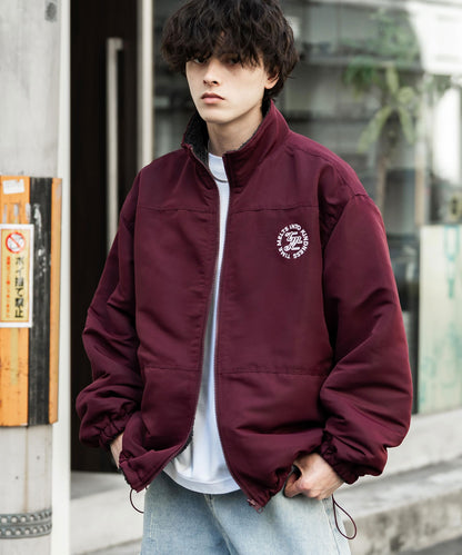 【Rocky Monroe】雙面設計 寬鬆版立領長毛絨外套