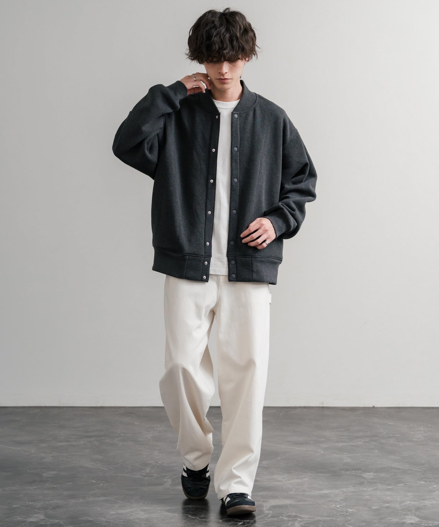 【Rocky Monroe】厚磅內刷毛寬版按扣開襟外套