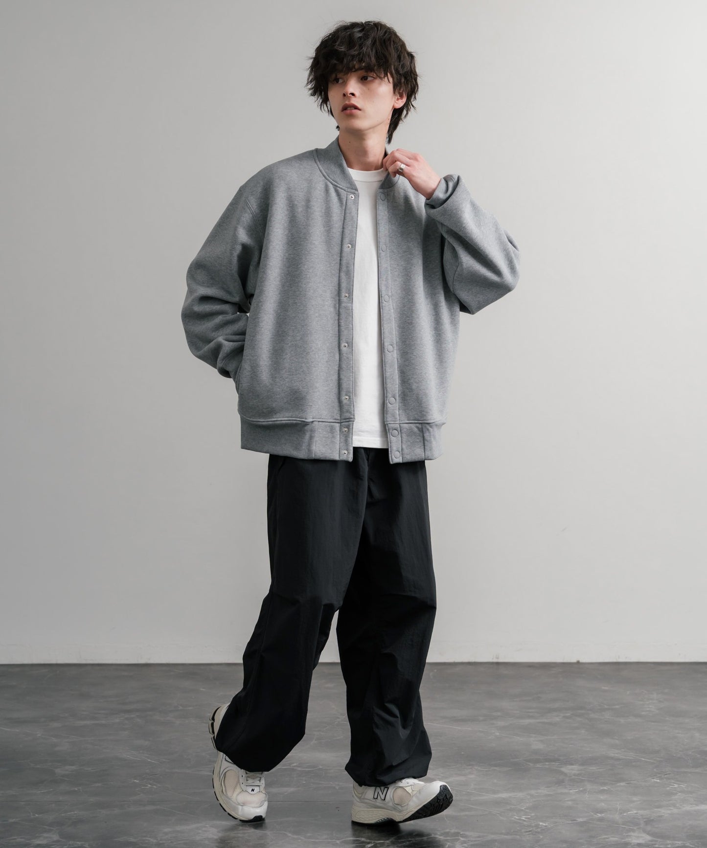 【Rocky Monroe】厚磅內刷毛寬版按扣開襟外套