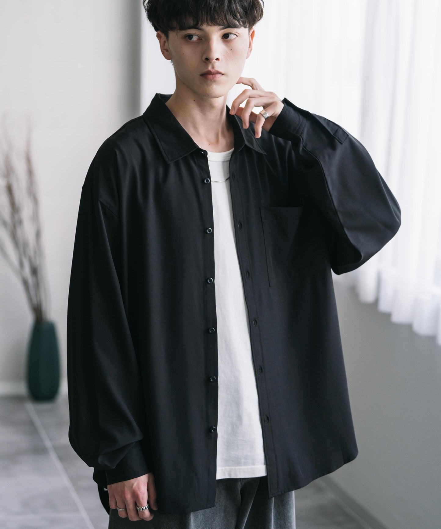 【Rocky Monroe】極簡親膚彈性標準領襯衫