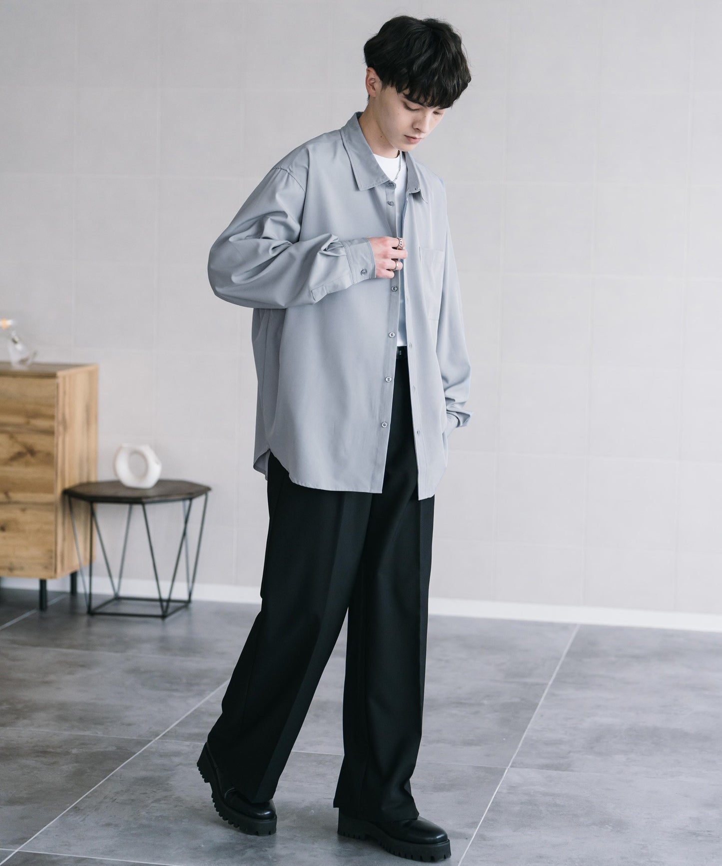 【Rocky Monroe】極簡親膚彈性標準領襯衫