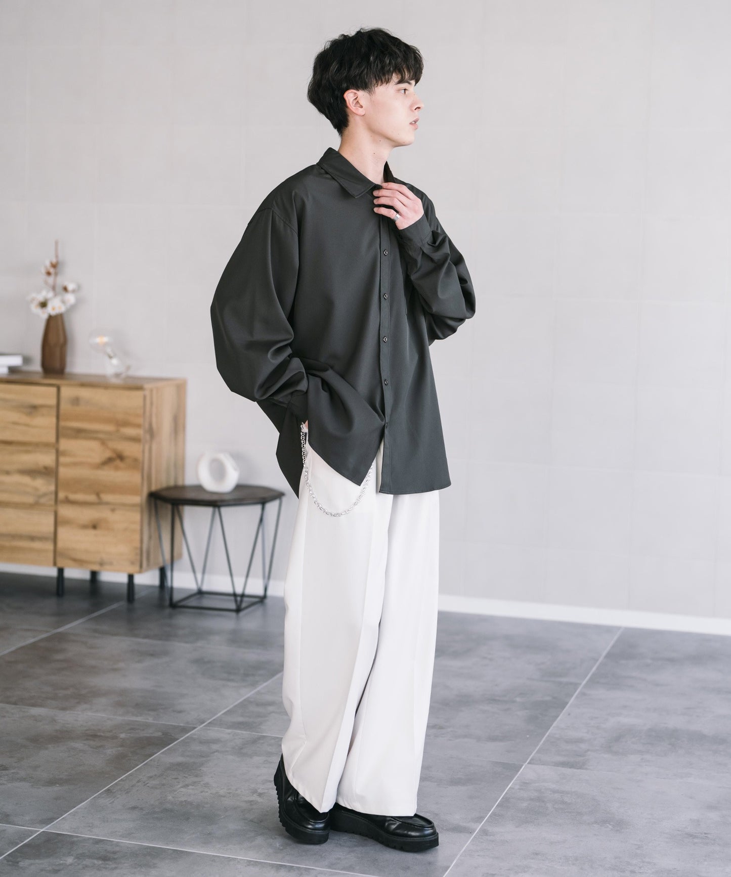 【Rocky Monroe】極簡親膚彈性標準領襯衫