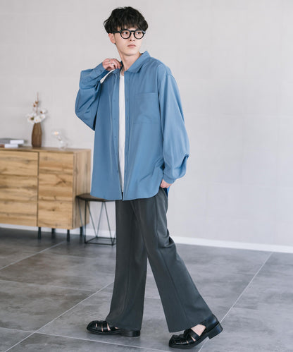 【Rocky Monroe】極簡親膚彈性標準領襯衫