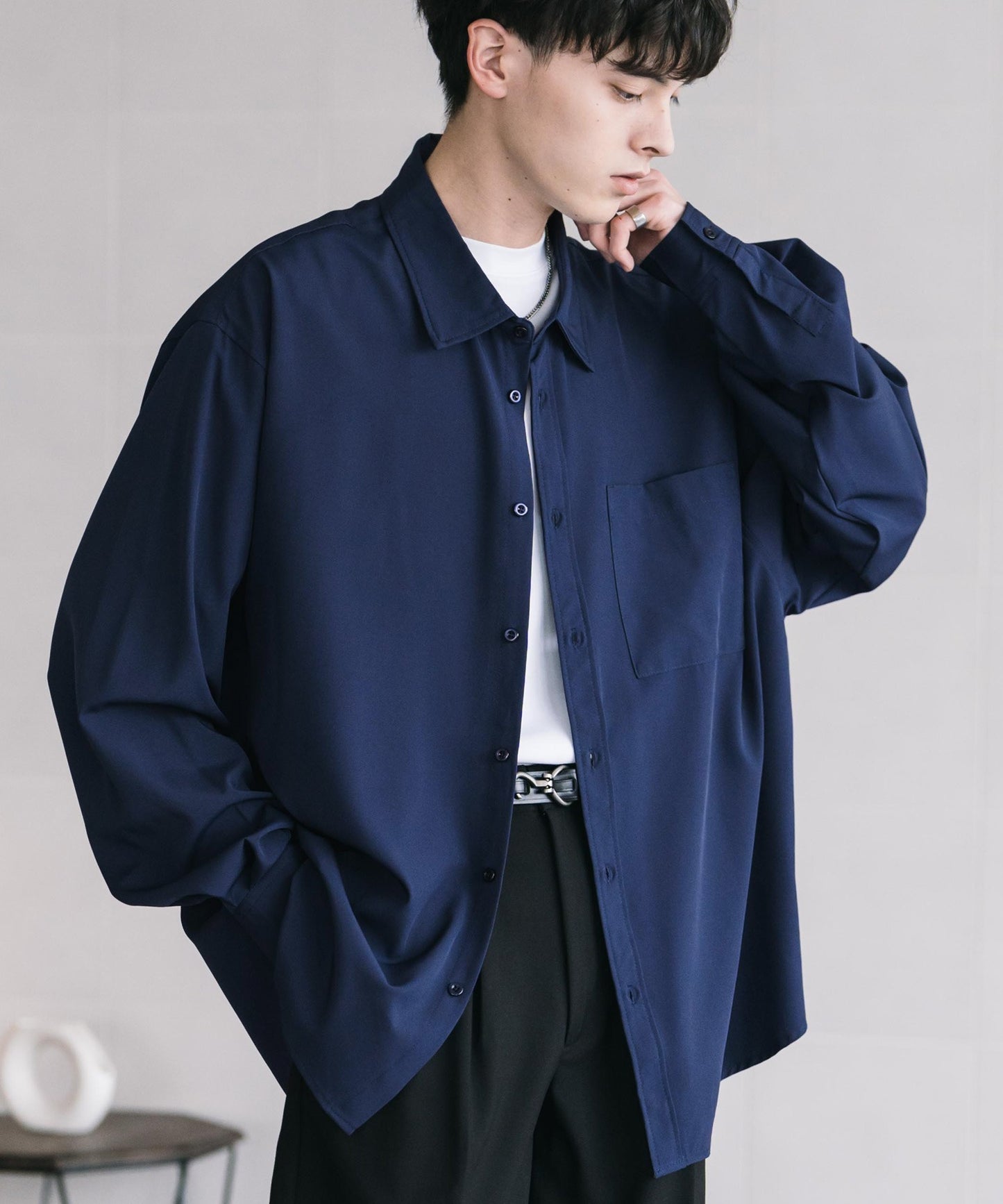 【Rocky Monroe】極簡親膚彈性標準領襯衫