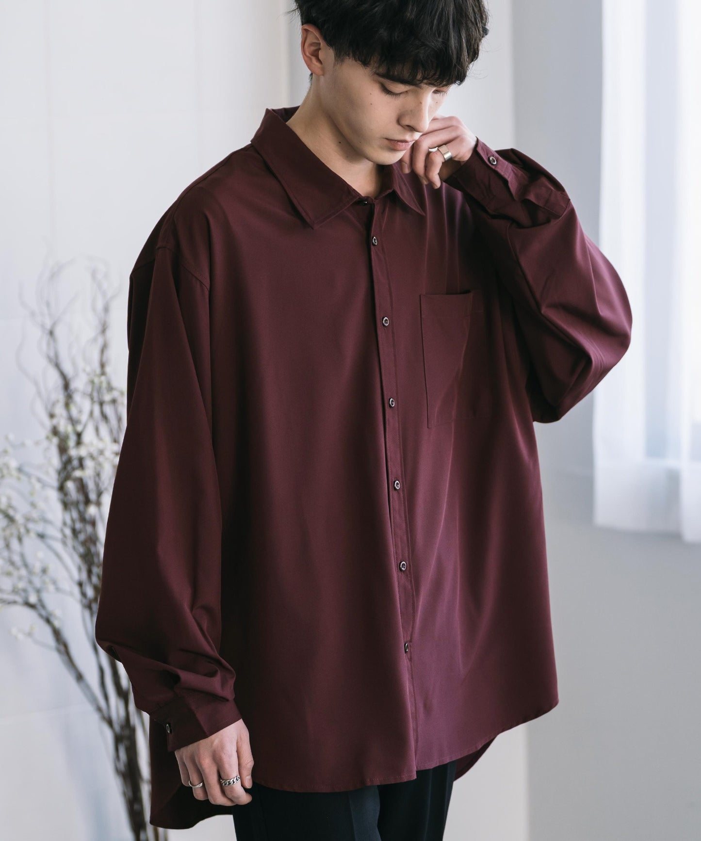 【Rocky Monroe】極簡親膚彈性標準領襯衫