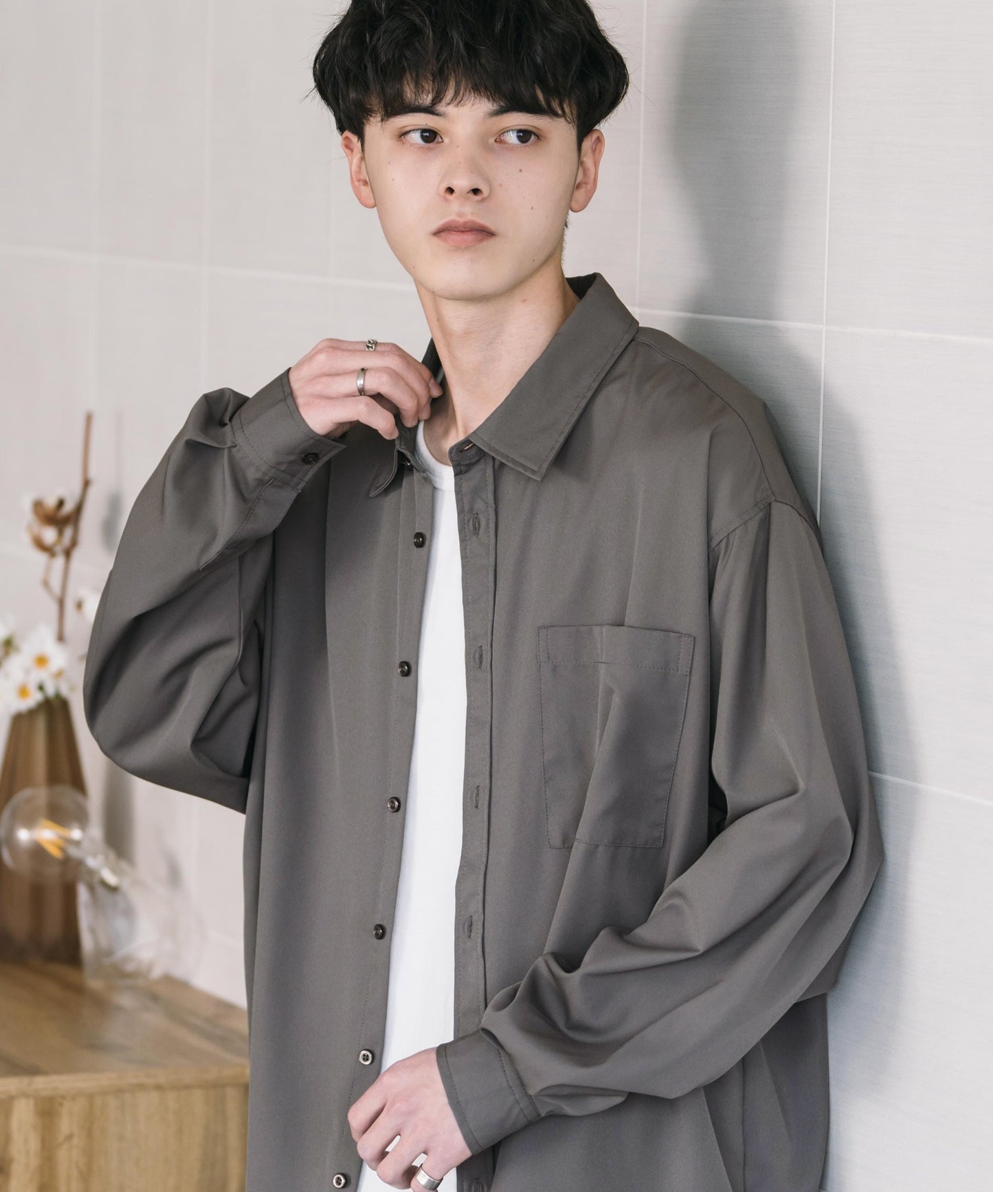 【Rocky Monroe】極簡親膚彈性標準領襯衫