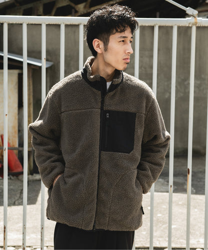 【URD】防風絨毛立領拉鍊外套