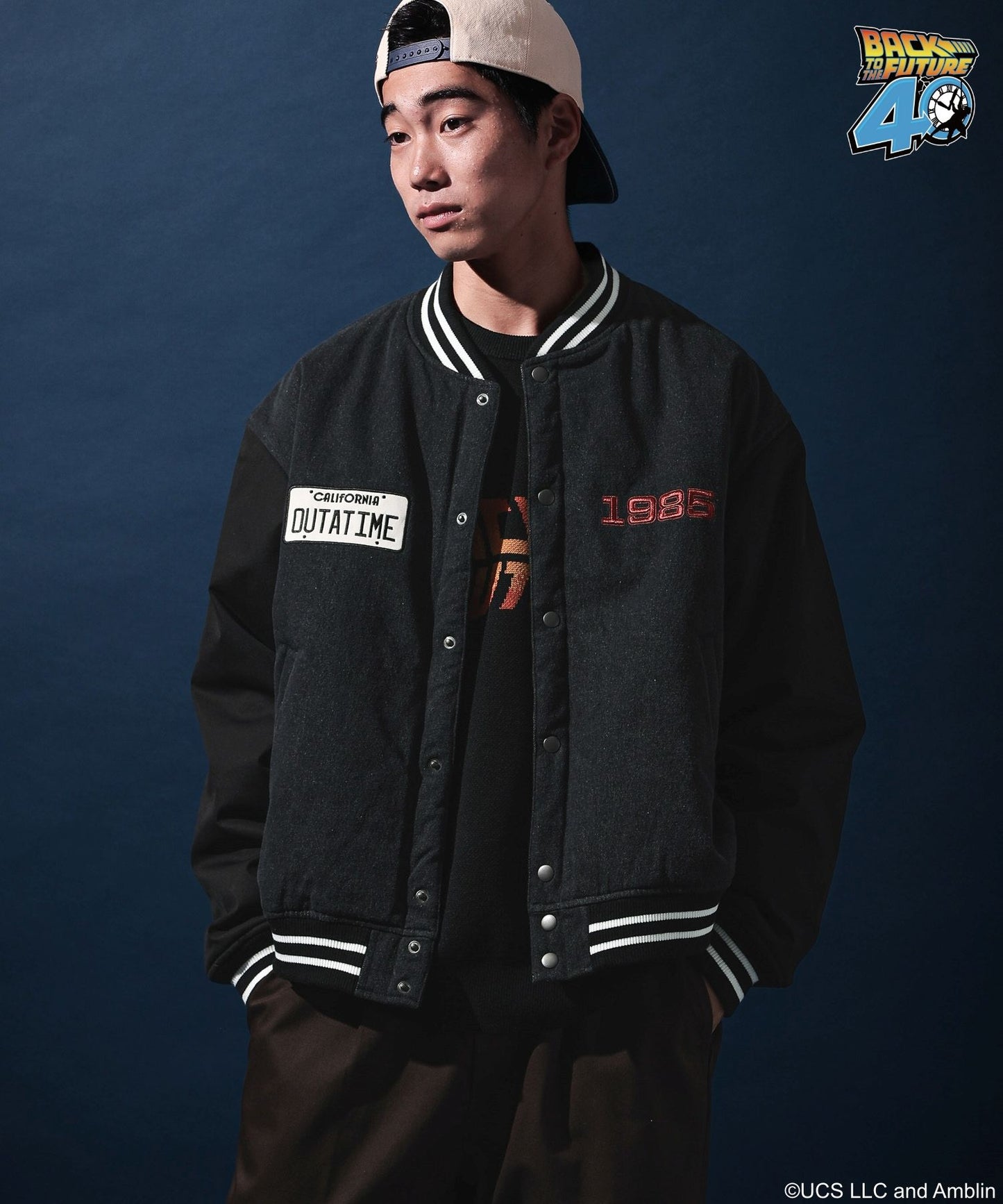 【niko and...】回到未來聯名款 刺繡棒球外套