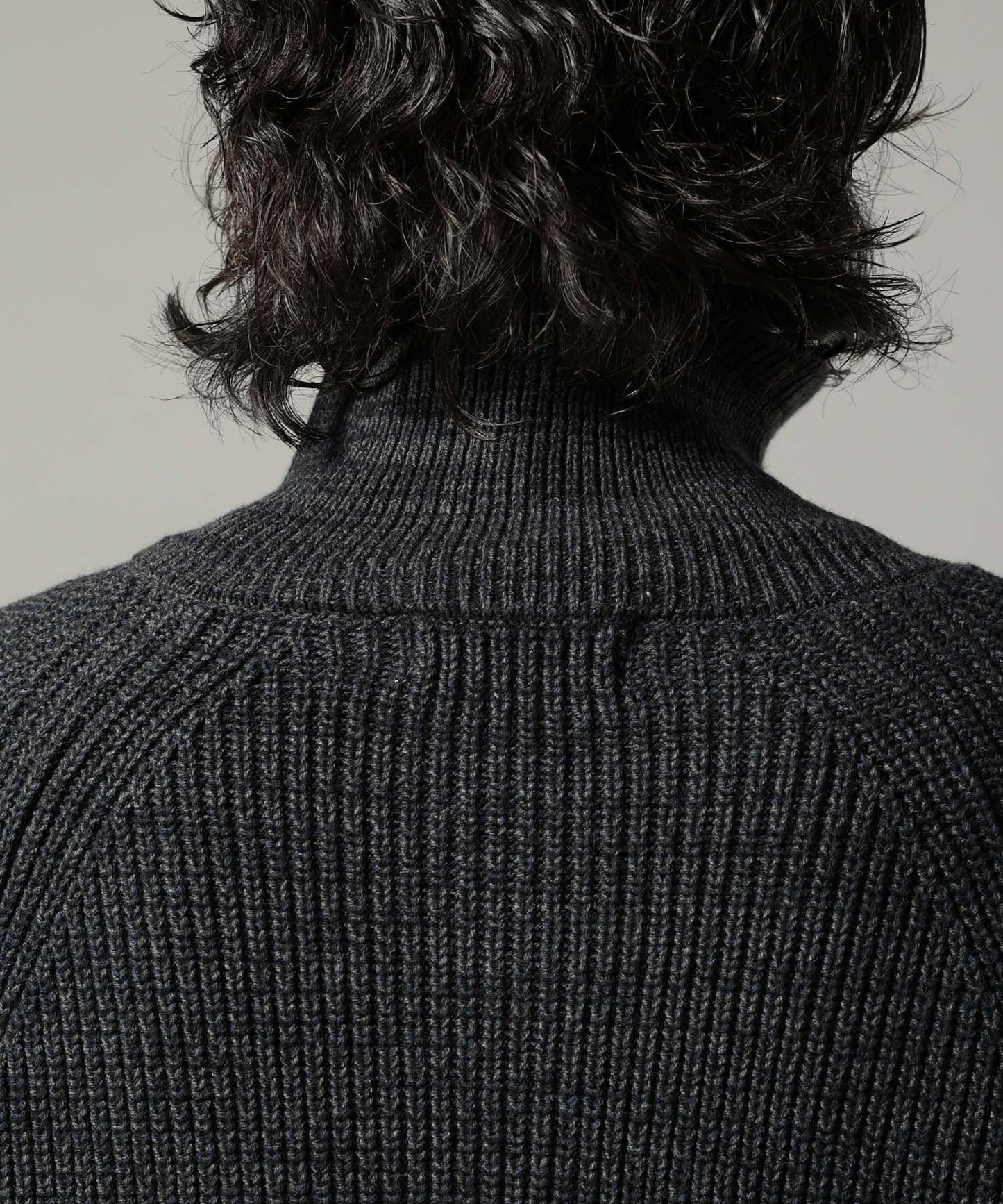 【RAGEBLUE】 畦編立領拉鍊針織外套