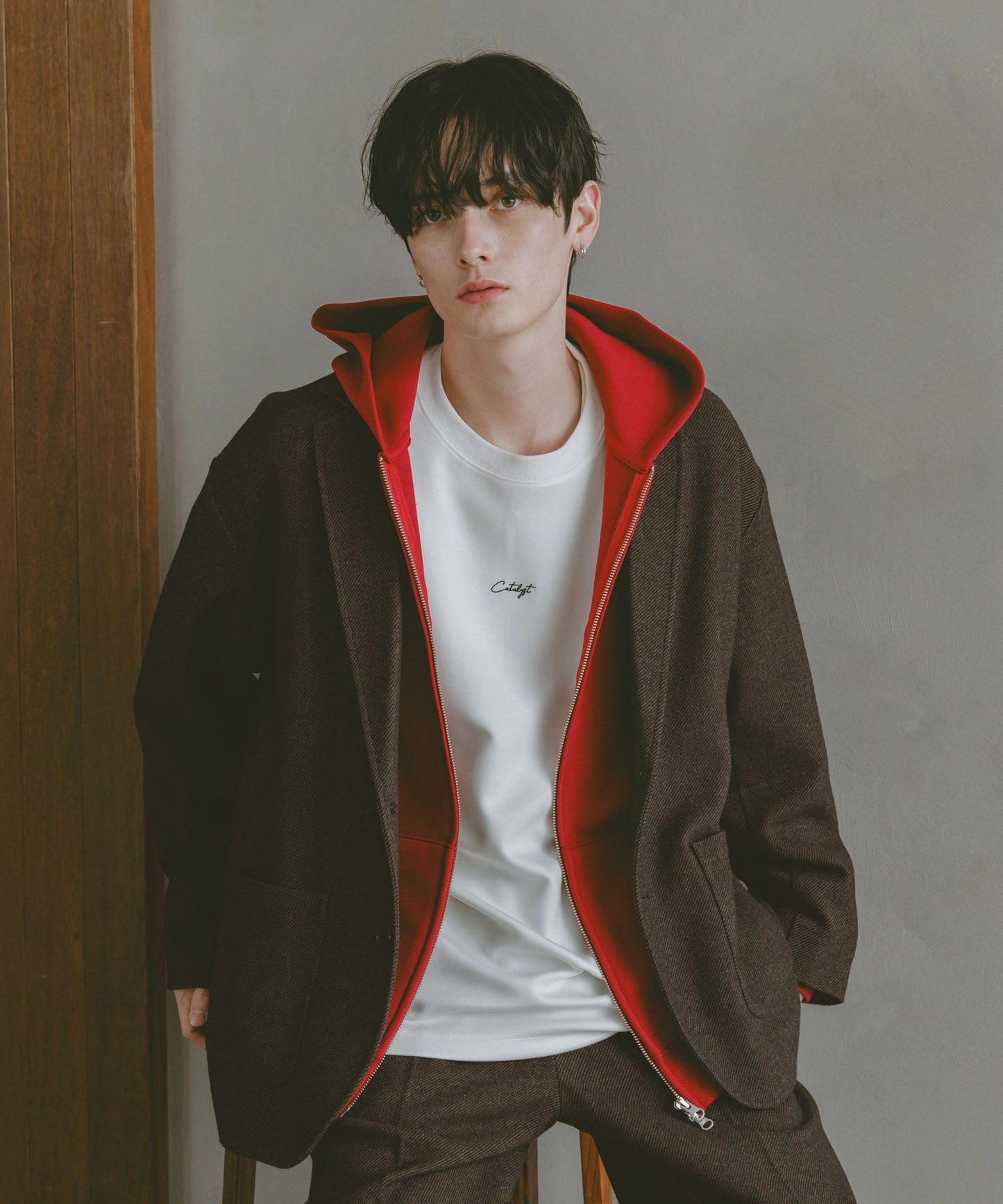 【RAGEBLUE】 質感羊毛混紡單排釦西裝外套